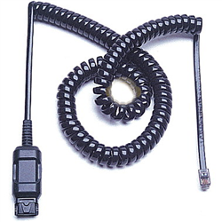 Poly M22 Replacement Coil Cord for Headset - QD to RJ11 -10 ft