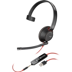 Poly Blackwire 5210 Monaural USB-A Headset TAA - US