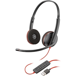 Poly Blackwire 3220 Stereo USB-A Headset TAA - US