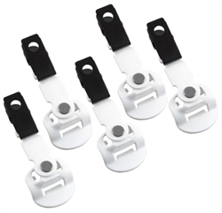 White Universal Clip for Vocera Communications Badge B3000 - 5 PACK (P-01985S)