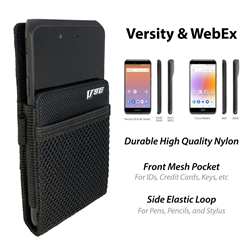 V95 Universal Nylon Pocket Smartphone Holster with Ratchet Swivel Belt Clip