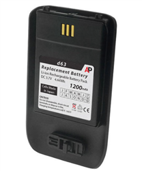 Ascom d63 Phone Replacement Battery. 1200 mAh (RB-D63-L)