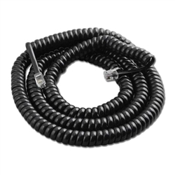 Polycom 25' Coiled Handset Cord Black