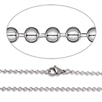 Aluminum Ball Chain Necklace 30" (3mm)