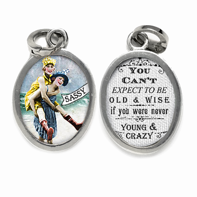 sassy and wise art jewelry charm