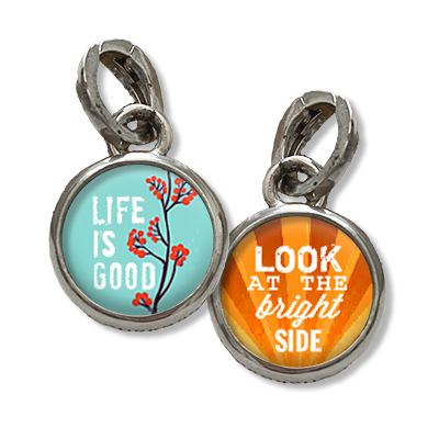 jewelry charm life is good and look at the bright side