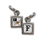 Initial Charm, F initial, charm, Small initial charm, E,  Pick Up Sticks Jewelry, Collage charms, Photo jewelry, Vintage Photo charms, Photo charms, Pick Up Sticks Jewelry, Collage charms, Photo jewelry, Vintage Photo charms