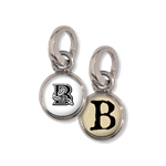 Initial Charm, B initial, dot initial, bubble glass, charm, Small initial charm, B,  Pick Up Sticks Jewelry, Collage charms, Photo jewelry, Vintage Photo charms, Photo charms, Pick Up Sticks Jewelry, Collage charms, Photo jewelry, Vintage Photo charms