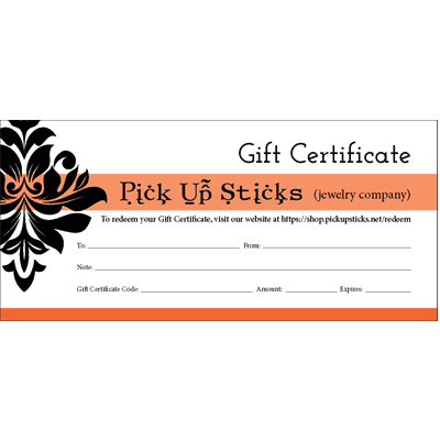 Pick Up Sticks Jewelry Gift Certificate