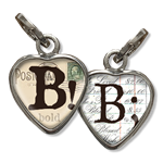 Bubble Heart Initial B