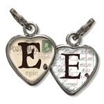 Bubble Heart Initial E