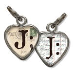 Bubble Heart Initial J