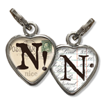 Bubble Heart Initial N