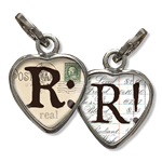 Bubble Heart Initial R