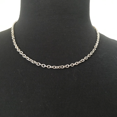 Silver-Plated Small Link Necklace 18"