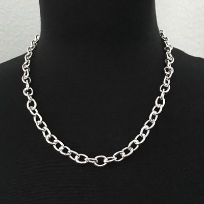 Silver-Plated Chain Link Necklace 20"