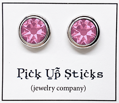 Pink Tourmaline (October) Earring Post