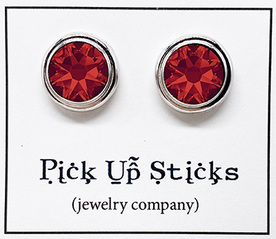 Ruby (July) Earring Posts