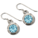 Aquamarine (March) Earring Wires