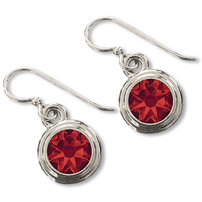 Ruby (July) Earring Wires