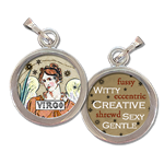 Virgo the Virgin Zodiac art charm