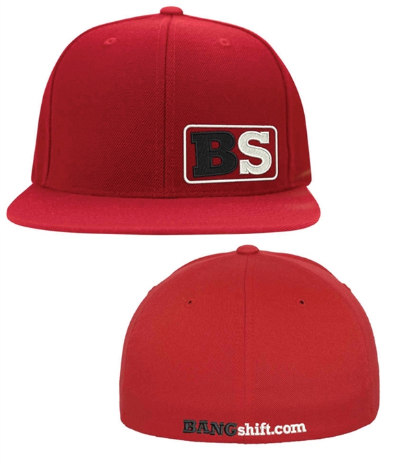 Bangshift B.S. Red Flexfit Flat Bill Cap