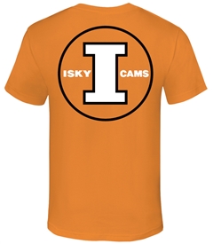 ISKY CAMS Logo Tee design Orange