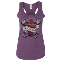 Hot Rod Honey Pistons Tank Top Plum