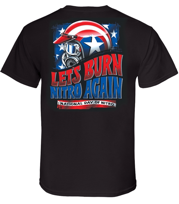 Helmet design featuring the "Let's Burn Nitro Again". A portion of the proceeds will be donated to DRAW.