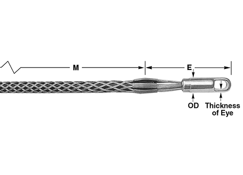 Fiber Optic Pulling Grip Swivel Eye .25-.49" Condux 08641813