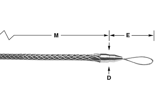 Condux 08643524 Fiber Optic Pulling Grip Flexible Eye 0.53-0.74"