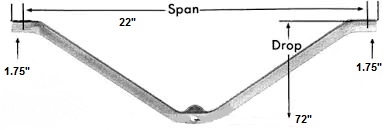 H-J1512 Double Span Steel Brace Crossarm 72"