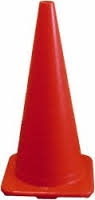 Traffic Orange Safety Cone Non Reflective 28"