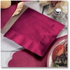 Burgundy 10" x 10" beverage napkin, coin embossed, No. 10-020200