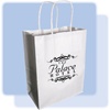 Custom white medium gift bag, No. 12293C