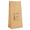 Multi-color custom logo 5.25" x 3.25" x 8.5" natural kraft shopping bag, No. 765-1NKS0508NAT/MC