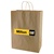 Multi-color custom logo 13" x 7" x 17.5" natural kraft shopping bag, No. 765-1NKS1317NAT/MC