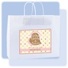 Multi-color custom logo 16" x 6" x 13" white kraft shopping bag, No. 765-1WKS1613WHT/MC