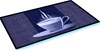 Custom double door entry floor mat 4' x 6', No. 778-01/46/CAFE