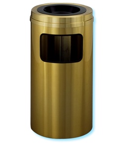 Glaro "Atlantis" Brass sand cover ash/trash receptacle with 6"x10" opening, #783-C1560BE