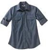 Custom Chambray Roll-Up Long Sleeve Shirt, 843-1298