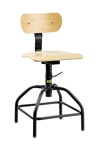 Bevco 1400 Stationary Plywood Chair- Height Adjust 20"- 28"