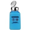 Menda 35735 Dissipative HDPE Blue Square Bottle with One Touch Pump 6oz