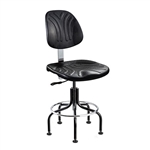 Bevco 7600D-BK- Dura 7000D Series Ergonomic Chair Polyurethane - 23"- 28"- Mushroom Glides -Black