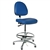 Bevco 9550ME-BL- Integra-ECR 9000 Series Class 10 ESD Cleanroom Chair - Static Control Vinyl Medium Back - 21.5"-3.5" - ESD Mushroom Glides - Blue