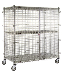 Eagle Group CSC2448S 24" x 48" Full Size Mobile Security Unit - Stainless Steel