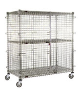 Eagle Group CSC2460S 24" x 60" Full Size Stainless Steel Mobile Security Unit - Stainless Steel