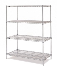 Metro Industries EZ2460BR-4 Stationary Wire Shelving 24" x 60" x 74"