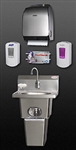 Eagle Group HFL-5000-LRS Touch-Free Hand Washing System with Waste Receptacle & End Splashes