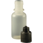 Jensen Global JG0.5BC 0.5oz. Bottle LDPE Boston Round w/Black Luer Lock Cap 10/Bag